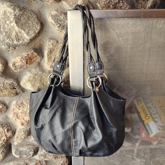 Payless Shoe Source Vegan Leather Black Shoulder Bag - Picture 8 of 16